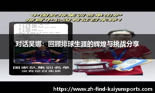 对话吴娜：回顾排球生涯的辉煌与挑战分享